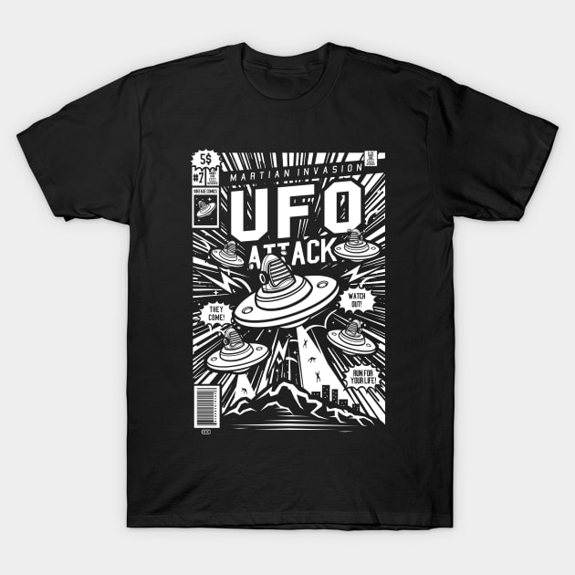 UFO Attack T-Shirt by TeeGo